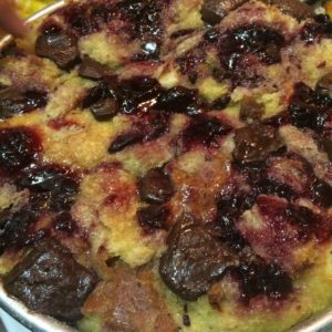 Cherry Chocolate Bread and Butter Pudding