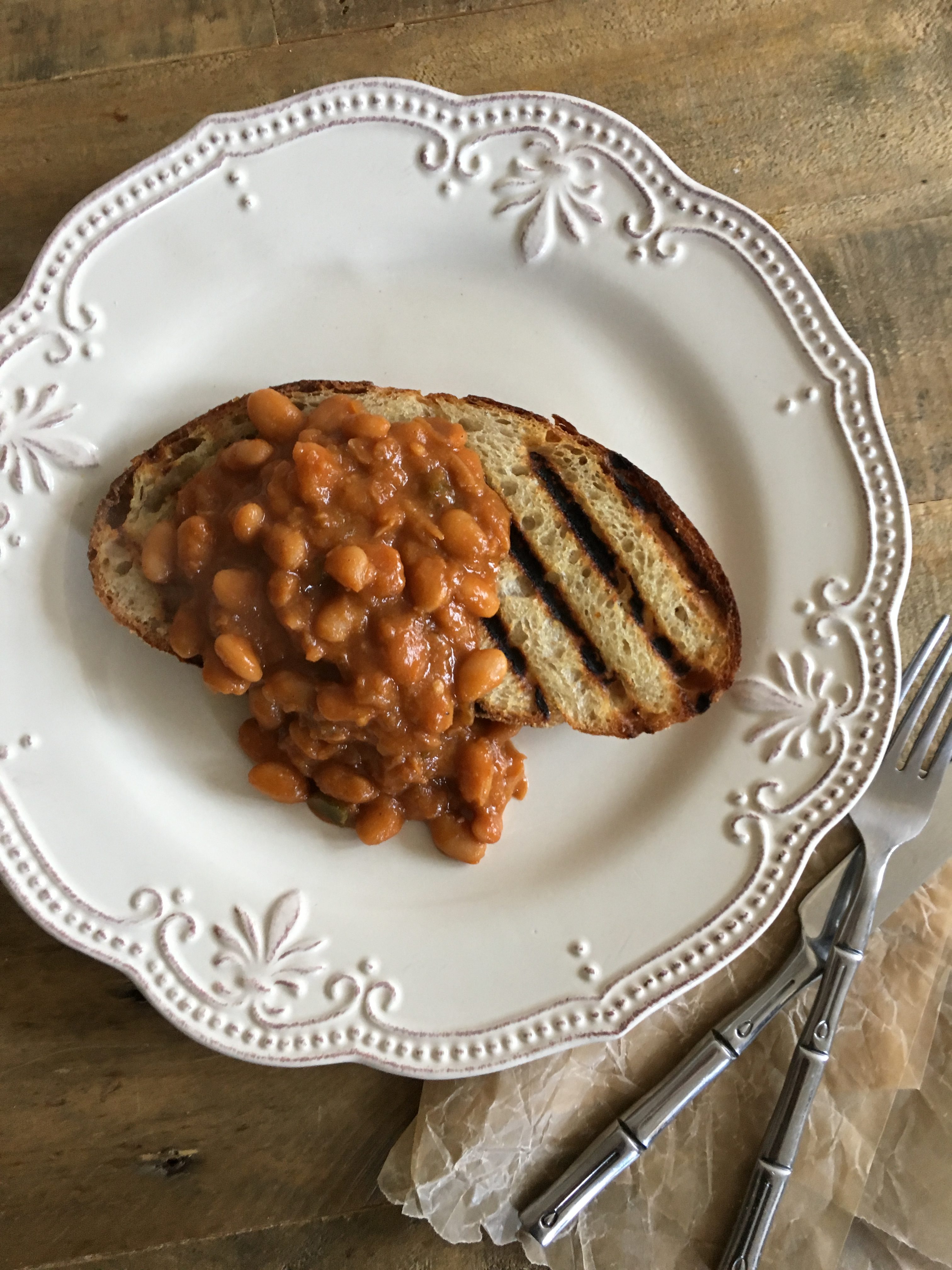 Homemade beans on toast