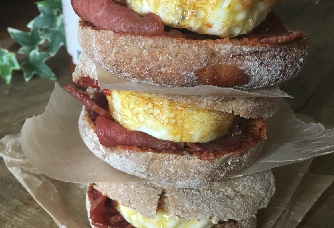 Egg White and Turkey Bacon Breakfast Sandwiches