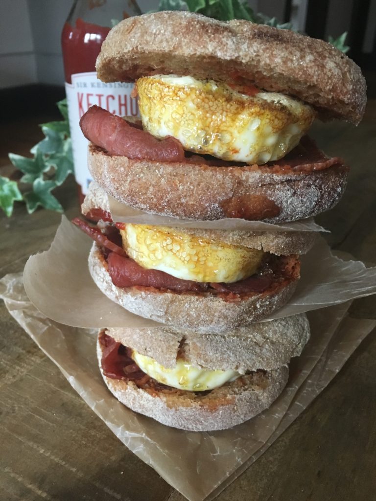 Egg White and Turkey Bacon Breakfast Sandwiches