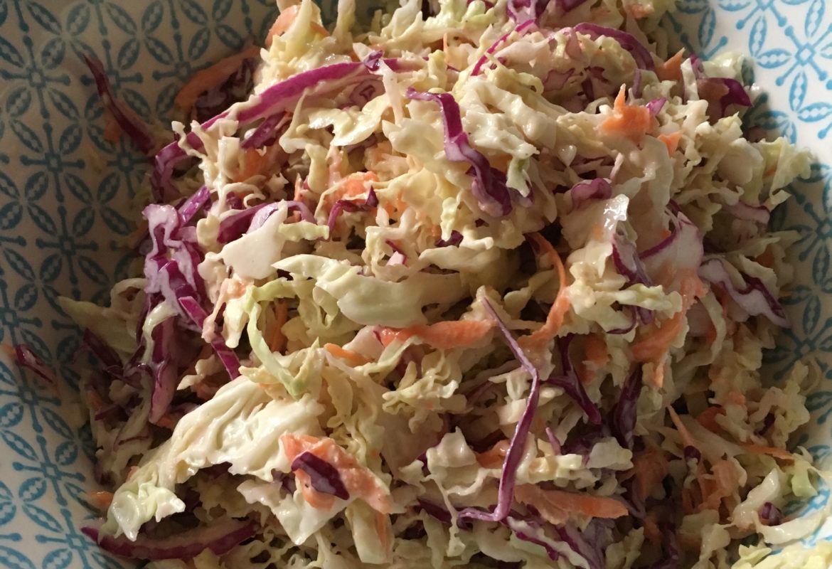 Creamy Rainbow Coleslaw