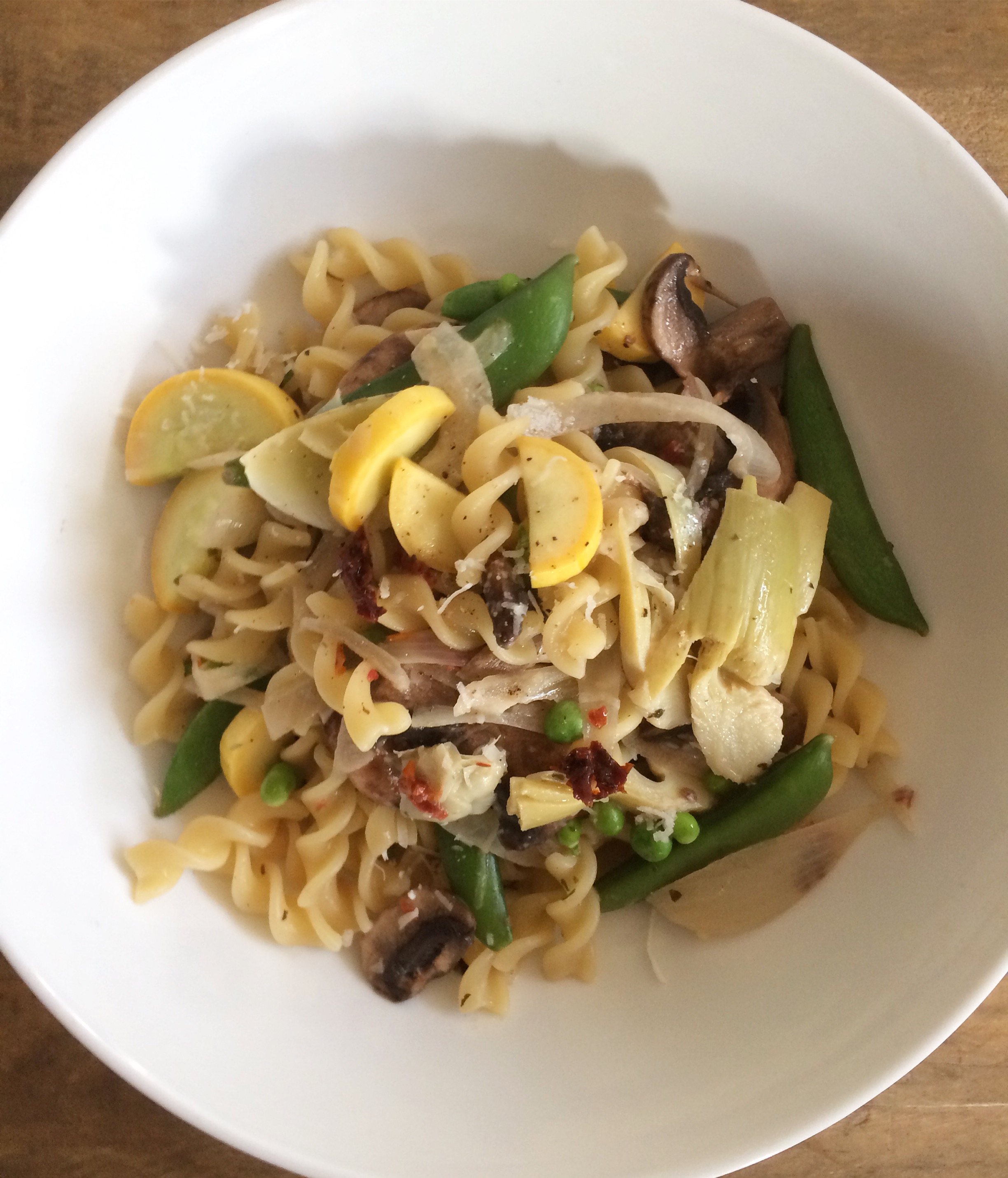 Pasta with Farmers Market Vegetables