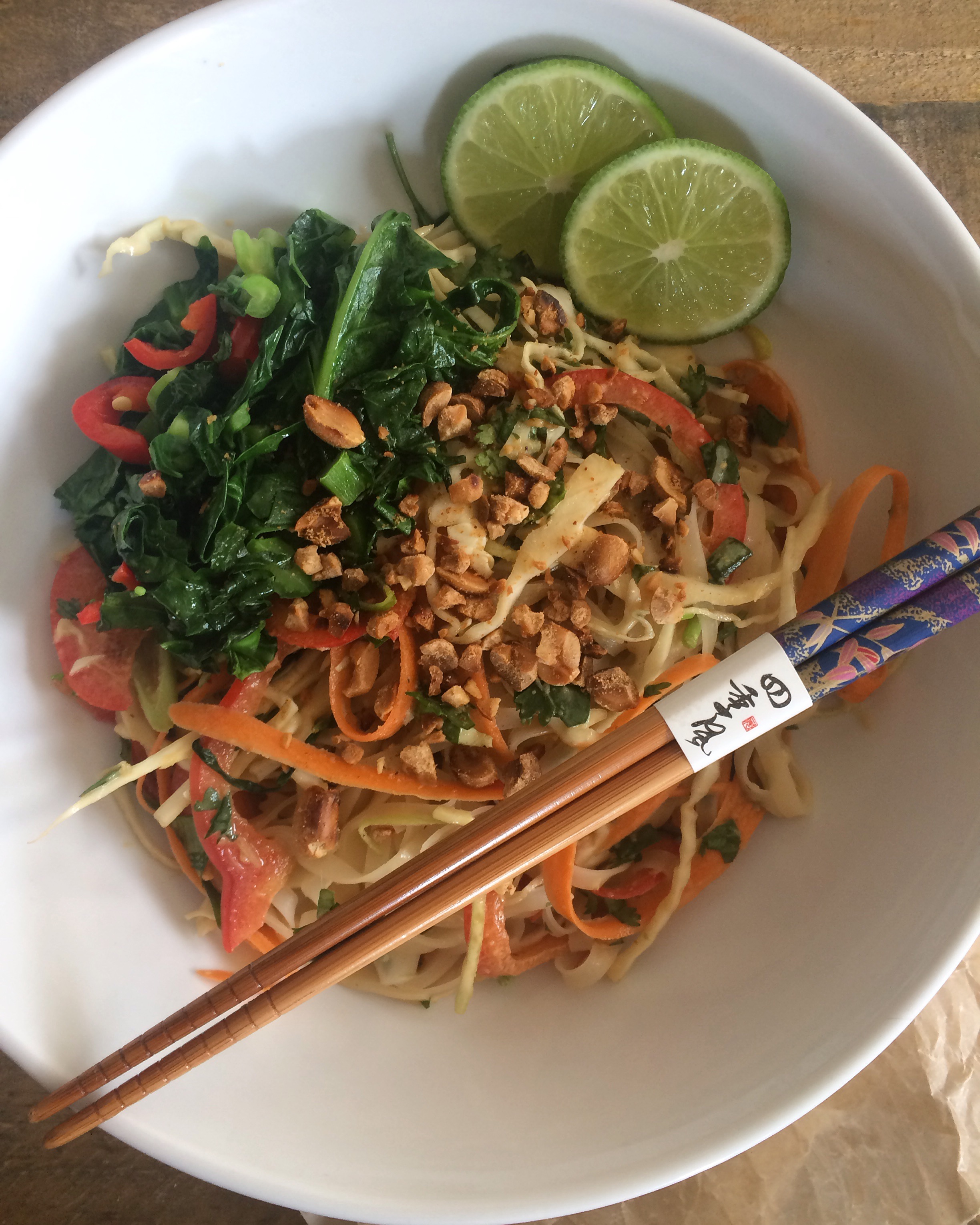 noodle salad with peanut dressing