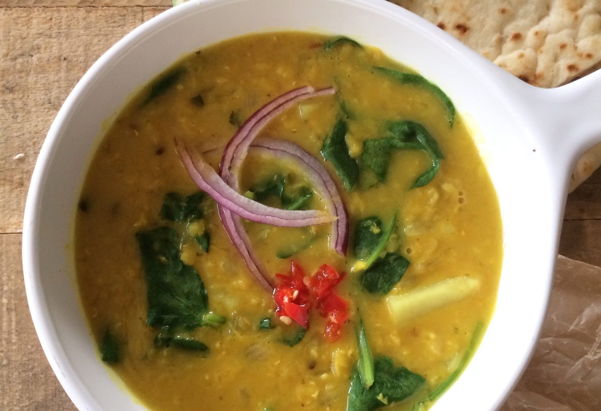 Potato and Spinach Dahl