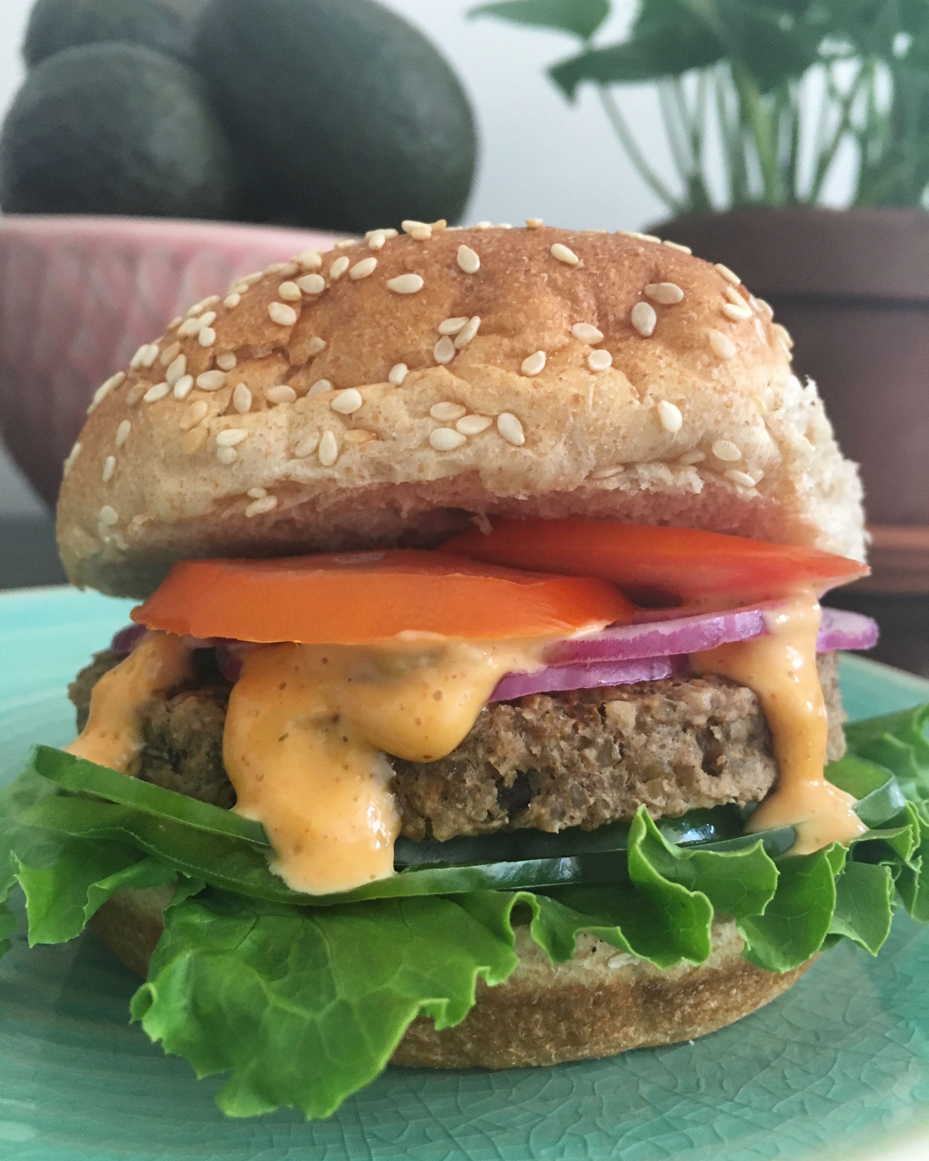 Black Bean and Mushroom Burger